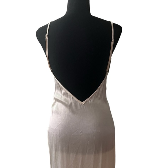 Revolve x SNDYS XS Ivory Satin Babydoll Wedding Fairy Slinky Maxi Slip Dress - Picture 7 of 14